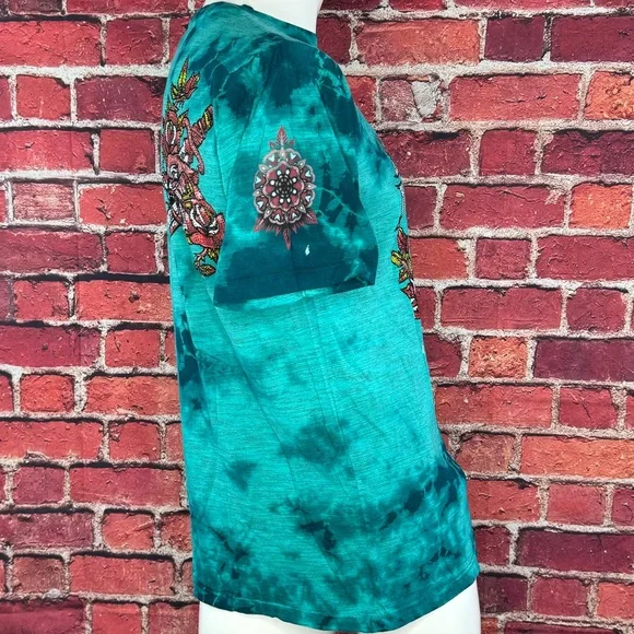 Affliction Black Label Men’s Tiger Rhinestone Short Sleeve T-shirt- XL /3XL -NWT - Picture 7 of 14